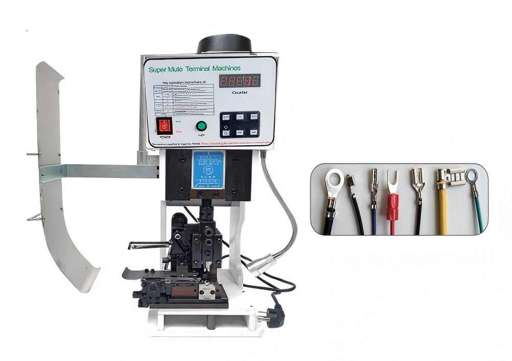 Mute Terminal crimping machine 1 Mute terminal crimping machine for precision wire harness assembly